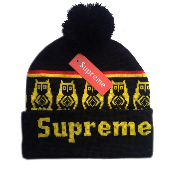 Bonnet SUPREME [Noir/Jaune] - Cliquez sur l'image pour la fermer